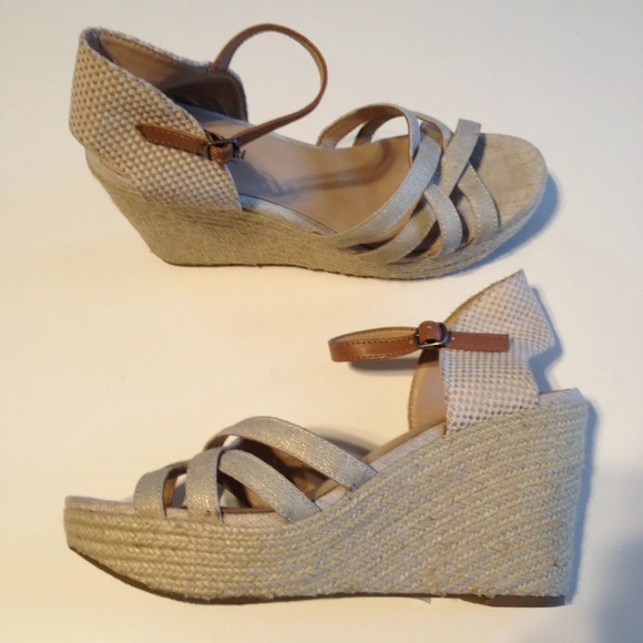 Lucky Brand Mahima  Wedge Jute Sandals | Size 8.5 - Picture 1 of 7
